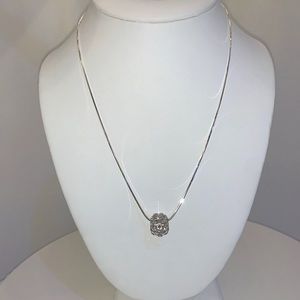 Acrylic Crystal Necklace Embellished With Genuine “Crystal Stone Elements” New!